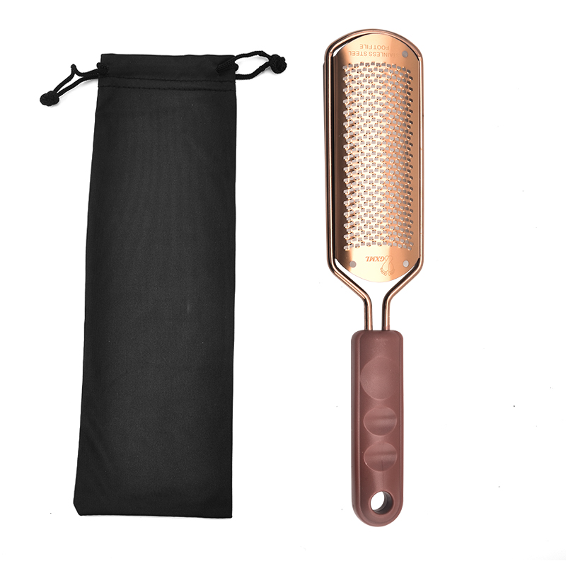 Rose gold small hole foot file+ bag