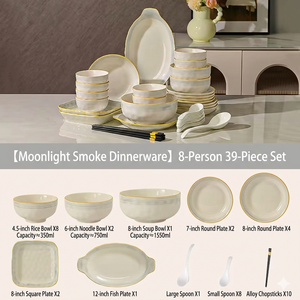 39-piece set for 8 people
