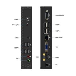 <strong>Cheap</strong> Hot Sell Mini <strong>Computer</strong> I3 2350M I5 2520M I7 2640M Dual Display 8USB COM Mini Desktop PC with Low Noise Fan - Product Image 4