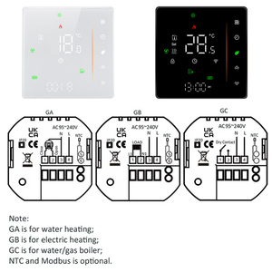 3A/16A NTC/Modbus Control de temperatura Pantalla táctil Habitación digital Termostato inteligente Wifi inalámbrico para calefacción por suelo radiante - Product Image 2