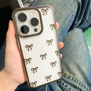 新しいスタイルの小さな新鮮なフルスクリーン弓透明リフレッシュケースiPhone 16 15 11 12 13 14 Pro Max Plusかわいい保護 - Product Image 3