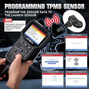 LAUNCH CRT5011E Newest TPMS Relearn Tool Support 315/ 433MHz TPMS Sensor Read/Activate/<strong>Programming</strong>/Relearn/Reset/Key Fob Test - Product Image 4