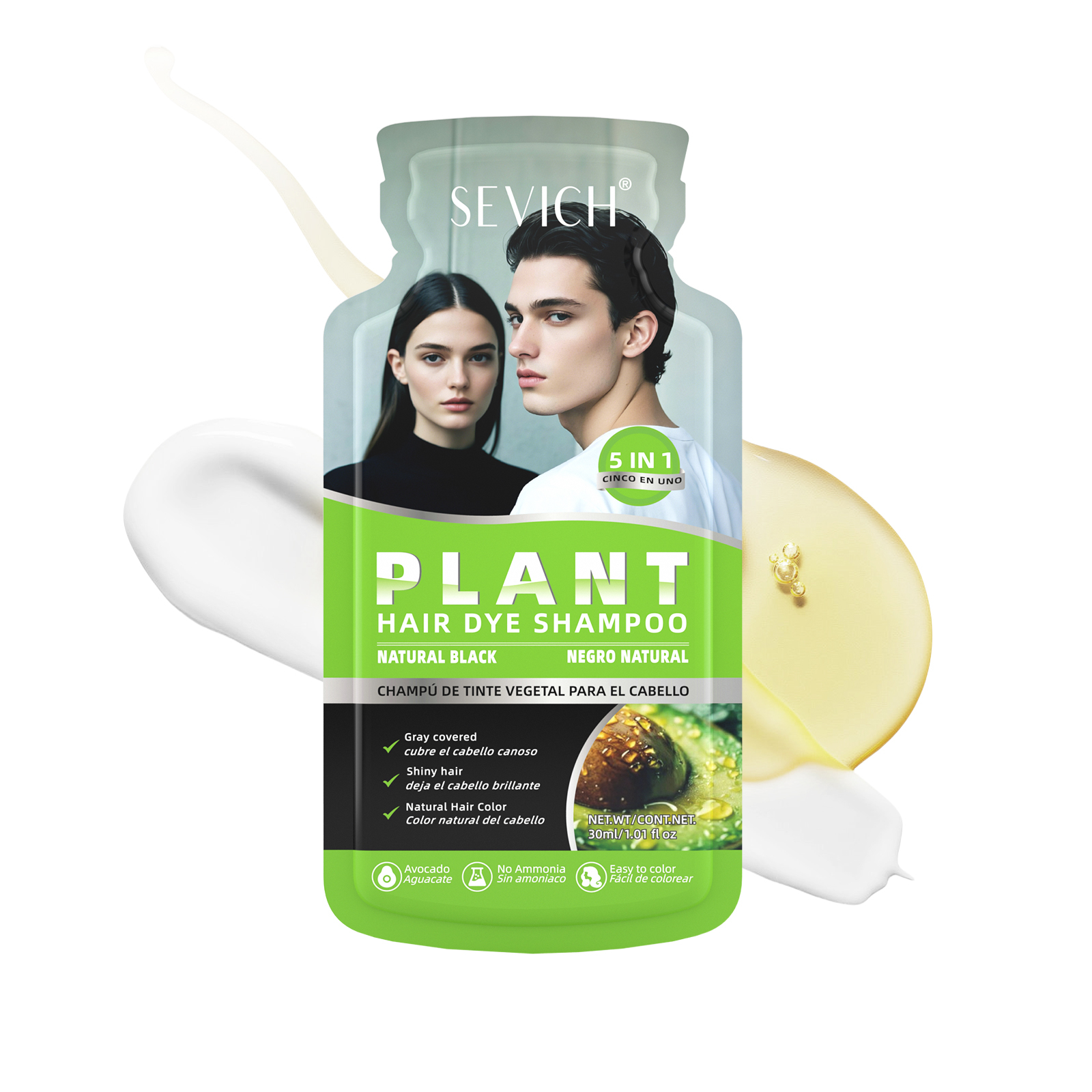 Colorazione dei capelli neri Avocado