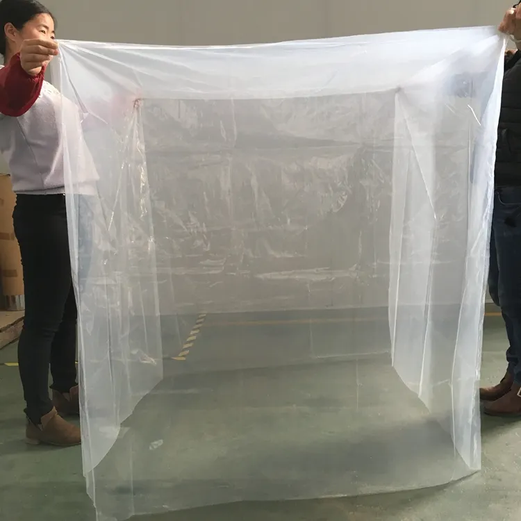 Sacchetto di plastica trasparente trasparente impermeabile in Pe che avvolge la copertura superiore del Pallet