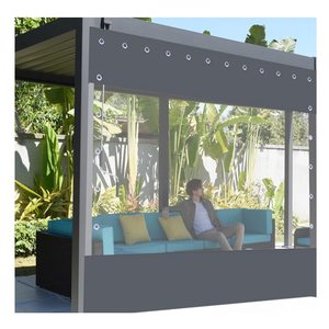 MAXNICE חיצוני שקוף <span class=keywords><strong>PVC</strong></span> ברזנט, עמיד למים כיסוי צד פנלים <span class=keywords><strong>PVC</strong></span>, להתאמה אישית גודל
