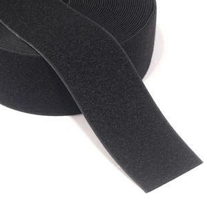 Correa de gancho y bucle de poliéster completo, cinta de correas de Grado D de 5cm, 50mm, blanco, longitud personalizada, formas de corte de ancho, 100%, Negro, disponible - Product Image 1
