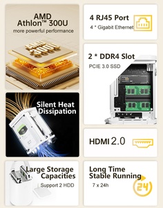 Integrato Dual HDD Mini PC ADM 300U NVME DDR4 RJ45 24 ore di rete Wakeup supporto Win10 Linux Computer - Product Image 4
