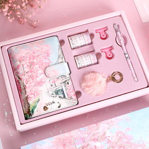 Kawaii A6账本套装笔记本创意韩版樱花礼盒套装可爱学生笔记本记事本 - Product Image 4