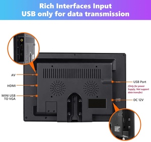 Monitor LCD de 10,1 pulgadas con HD VGA AV, monitor de visión trasera para coche, seguridad, conectar cámara/pc/dvr, promoción de abril - Product Image 2