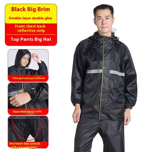 PVC bölünmüş yansıtıcı yağmurluk seti emek koruma açık yağmurluk su geçirmez rüzgarlık Oxford bez yağmurluk - Product Image 6