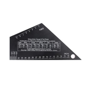 ギター弦アクションゲージブラックトライアングルエレキギターレベリングゲージ弦高さフレットロッカー1mm - Product Image 1
