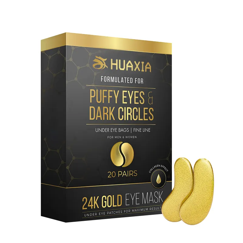 Parche de colágeno para mascarilla ocular, parche dorado de 24k con retinol y vitamina c para las ojeras