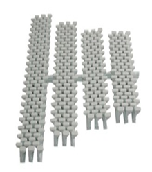 White Sawtooth-shaped grille