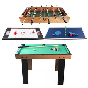Mesa grande multifuncional Cuatro en Uno para interior, mesa de billar deportiva para niños, fútbol, billar hecho de patas de madera - Product Image 1