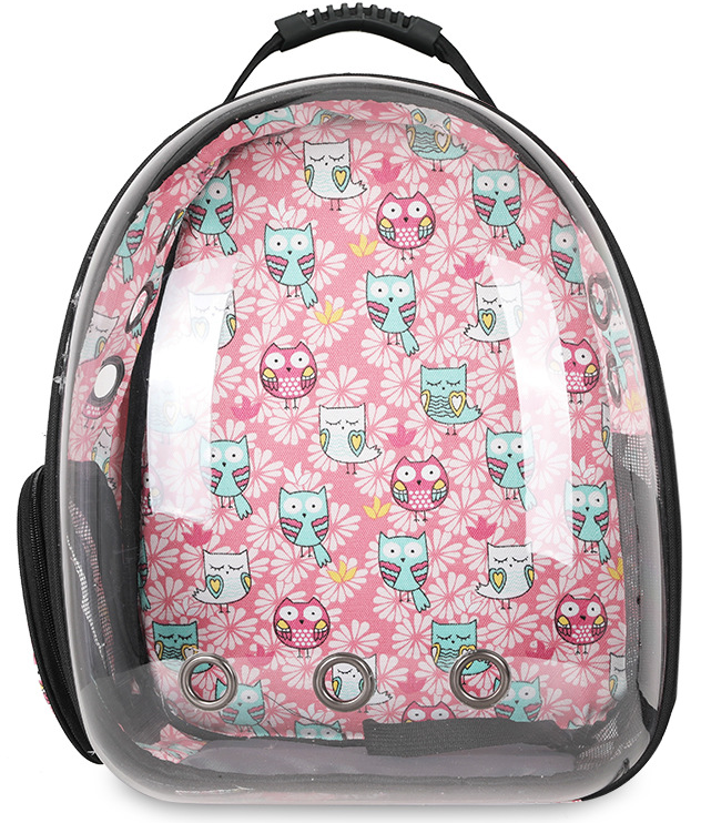 Hibou sur fond rose