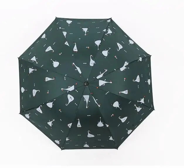 UV şeffaf şemsiye kadın önledi Bask 3 katlanır şemsiye moda bebek bumbershoot