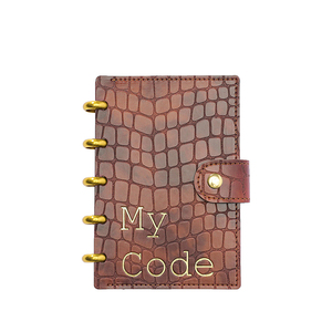 RINGNOTE My code Set di quaderni in pelle con rilegatura a disco quaderni quadrati in pelle Pu di alta qualità - Product Image 6