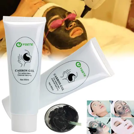 Peeling gel preto macio de carbono 80ml, boneca clareadora da pele, creme facial para tratamento do nd yag laser, remoção de manchas escuras