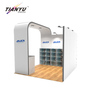 Cortadores Blanco Modular 3x3 Cabina de exposición Diseño simple ideas 3D Esquema de carcasa de aluminio Cabina de feria comercial - Product Image 1