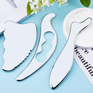 Gua Sha เครื่องนวดกล้ามเนื้อด้วยมือสเตนเลส,เครื่องมือสำหรับขูดลดความเจ็บปวดของร่างกายนวดเนื้อเยื่อนิ่มสำหรับผ่อนคลาย - Product Image 5