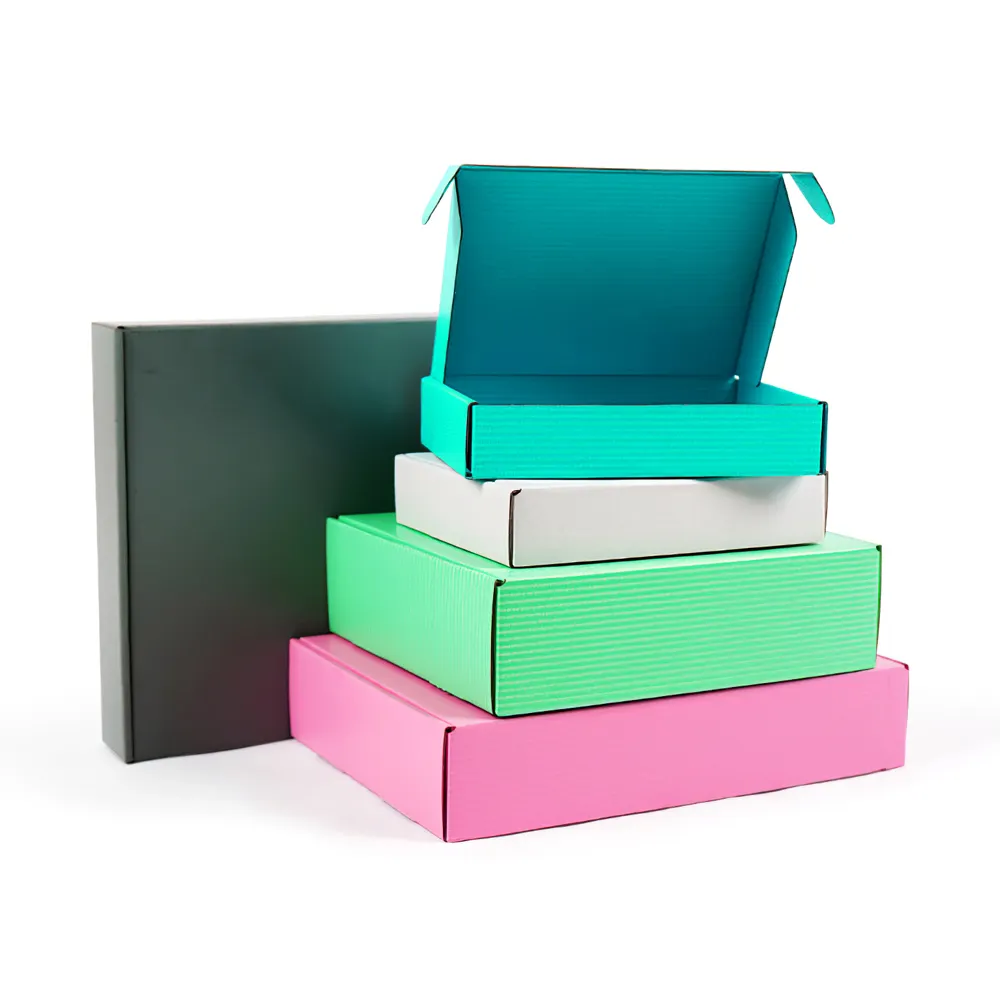 Scatole postali di spedizione personalizzate scatole di imballaggio colorate uniche scatole di carta ondulata giocattolo pazzo stampato confezione regalo per la vendita