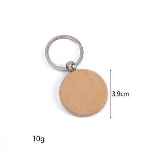 Promosyon boş anahtar etiketleri özel LOGO ile ahşap anahtarlık yüzük - Product Image 3