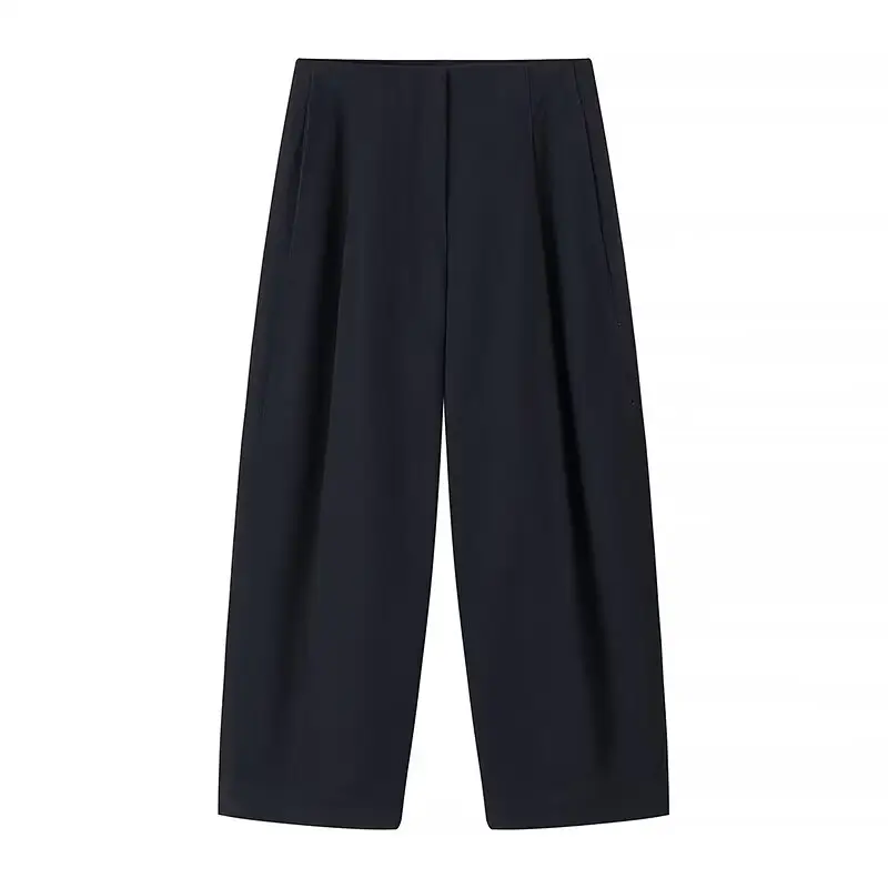 TAOP & ZA dört renkli chino pantolon bahar rahat 2024 moda varil pilili dimi off-görev pantolon kadınlar için 1215461
