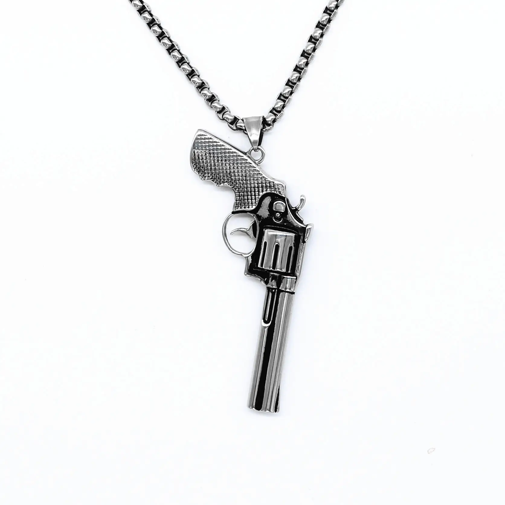 Titanium Steel Fashion Personality Gun Anhänger Custom Halskette