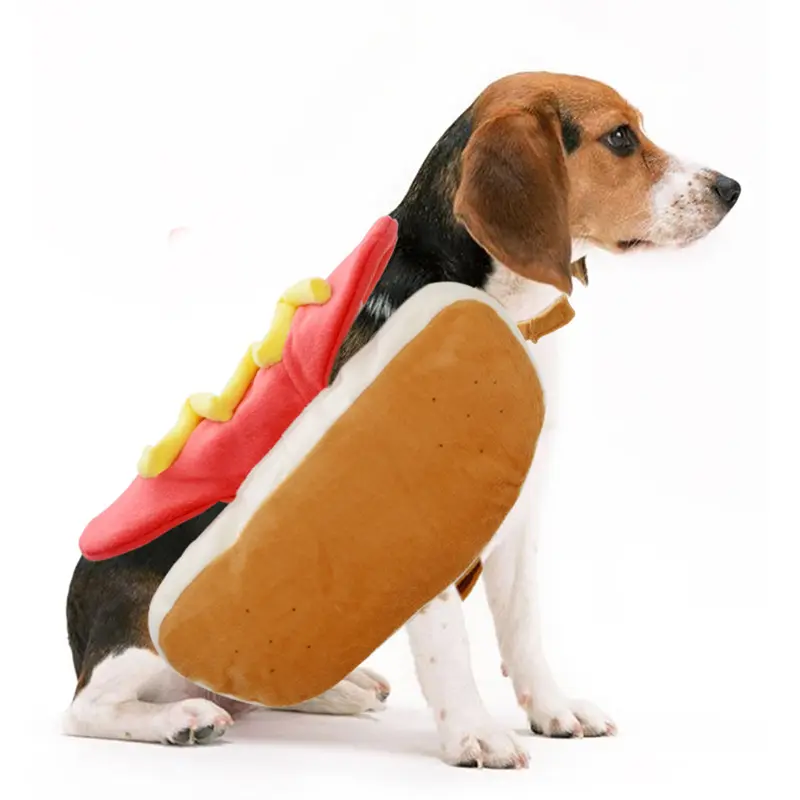 Hiver hot Dog Dress Up vêtements drôles pour animaux Halloween costume de chien burger chat manteau pour animaux de compagnie