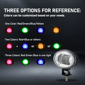 9-100V 3 màu sắc trong một ánh sáng led an toàn cảnh báo đèn màu xanh đỏ màu xanh lá cây xe nâng LED Zone dòng đèn - Product Image 4