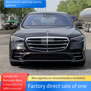 Adatto per 2021 modifica Mercedes-Benz classe S W223-paraurti anteriore S450 e paraurti posteriore Surround di grandi dimensioni e griglia centrale. - Product Image 2