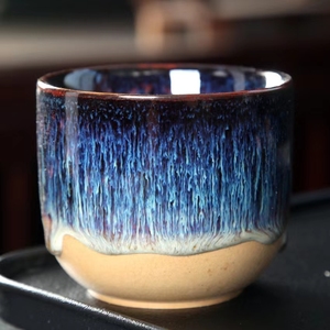 Fırın değişimi stil seramik kahve fincanları çömlek akış camlı retro çay bardağı el yapımı espresso bardakları sapsız - Product Image 4
