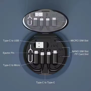 最佳销售数据线转换头便携式储物盒，多类型充电线转换器USB C型适配器工具储物盒 - Product Image 2