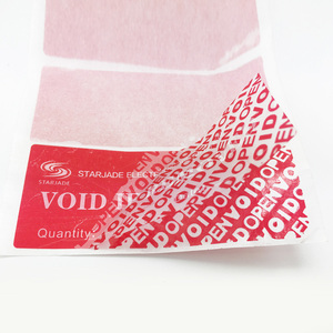 <strong>Red</strong> <strong>Color</strong> Customized Logo/QR <strong>Code</strong>/Barcode Adhesive Sticker VOID OPEN Security Sticker Seal PET Tamper Evident Label - Product Image 5