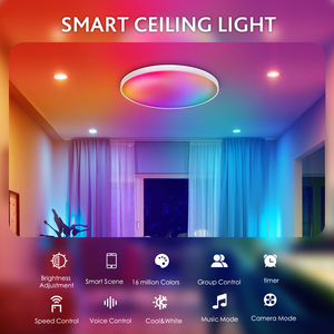 RGB Colorful Wifi Ceiling Lamp Luminaires Round <strong>Led</strong> <strong>Light</strong> Ceiling With Voice Control Cilling <strong>Light</strong> <strong>Led</strong> - Product Image 3