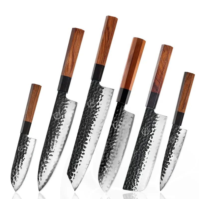 3 Layers High Carbon Steel Japanese Knife Set AUS-10 Steel Friendly Cooking Tool Kiritsuke Sashimi Kitchen Knife Set