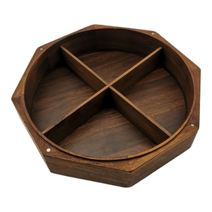 2024 mới đẹp thêu hạt óc chó đồ ăn nhẹ hộp gỗ với ngăn di chuyển Arabian ramadan lễ hội Hộp Quà Tặng bằng gỗ - Product Image 2