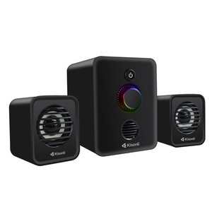 Kisonli-altavoz U-3000 2,1 con luz RGB, sistema de altavoces para ordenador, subwoofer 2,1 - Product Image 3