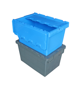 Customization Plastic <strong>Crate</strong> Wholesale Moving Box Attached Lid Container <strong>Stacking</strong> and <strong>Nesting</strong> <strong>Crates</strong> Manufactures - Product Image 4