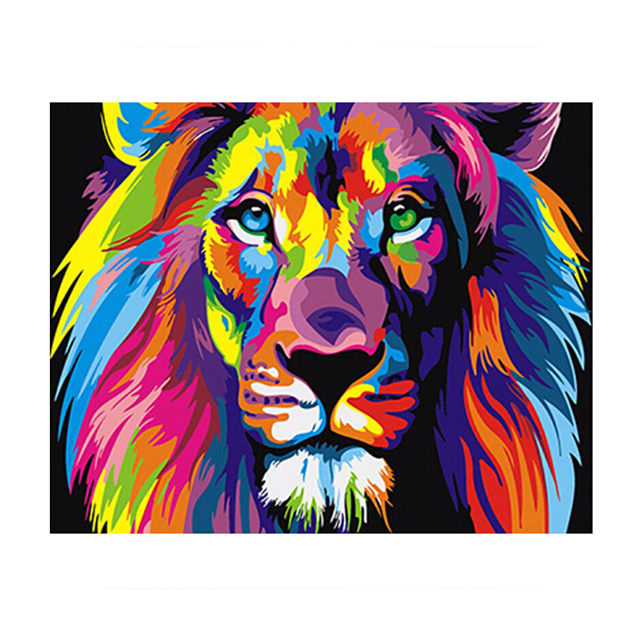 25 tête de lion colorée