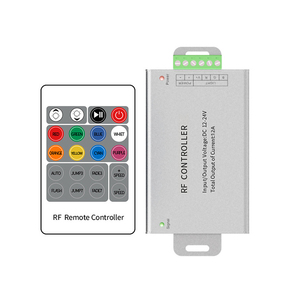 Kablosuz alüminyum kabuk 20-Key denetleyici 3-Channel LED RF uzaktan kumanda RGB denetleyici DC 12V/24V 12A COB şerit için Dimmer - Product Image 4