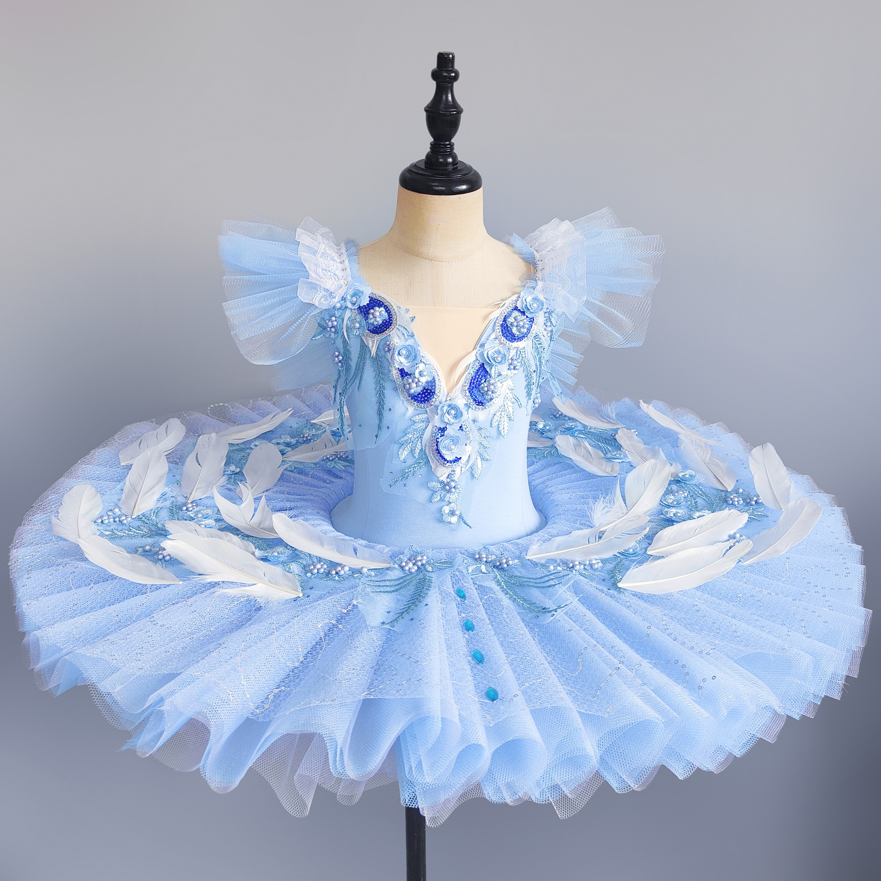 Pluma azul-azul