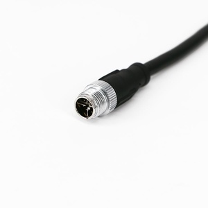 Cable de sensor flexible industrial de 8 núcleos M12 RJ45X, Cable disparador de red Gigabit de 8 pines, terminales de cobre de 4 pines para conexión