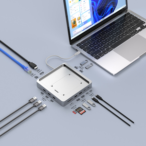 ฮับ USB สำหรับ iMac 24นิ้ว Docking Station M.2 NVMe SATA SSD iMac อุปกรณ์เสริมด้วย HDMI 4K Type 10Gbps SD TF DC Power Adapter