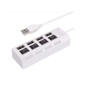 4-port usb2.0 hub ile bireysel led çok port usb hub2.0 adaptörü 4 poorten usb hub 2.0 adaptörü usb2 voor 4 port usb 2.0 hub - Product Image 2