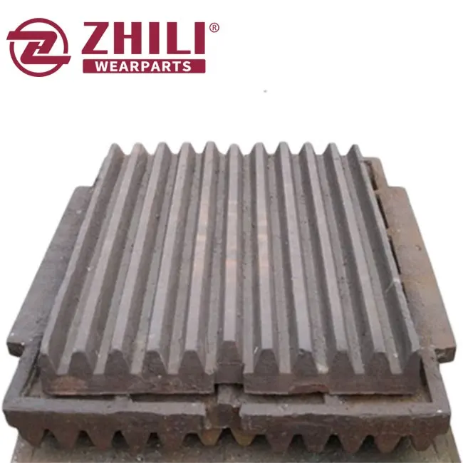 China factory Outlet Durable Life PE 400 x 600 Jaw Crusher Parts Fixed Movable Jaw Plate tooth plate for stone jaw crusher plate