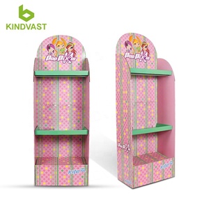 Espositore in cartone Pop stampato per vendita al dettaglio personalizzato prodotto ondulato POP in cartone da esposizione ripiano - Product Image 1