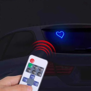 JDM evrensel araba pencere geri yıldırım Neon Glow on Led Glow paneli Styling araba dekorasyon lamba LED ışık - Product Image 1