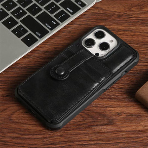 Yeni iPhone13 telefonu kabuk deri 12 13promax telefon kılıfı kart flip braket koruyucu kapak - Product Image 4