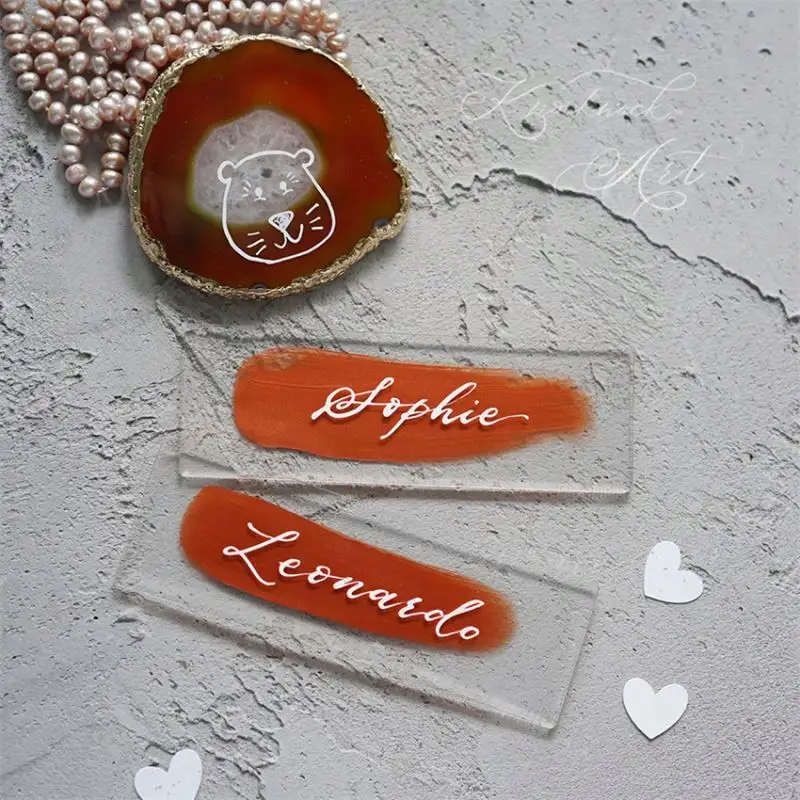 custom printing resin monogram plastic clear wedding gift name acrylic keychain heart glitter shaped resin keyring